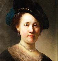 Rembrandt oil portrait