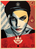 Shepard Fairey oil portrait