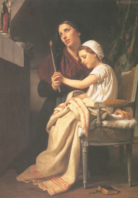 Adolphe-William Bouguereau, Work Interrupted Fine Art Reproduction Oil Painting