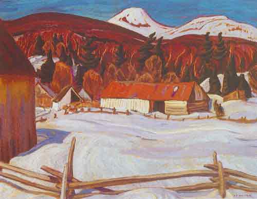 Alexander Y. Jackson, Winter: Lislet Quebec Fine Art Reproduction Oil Painting