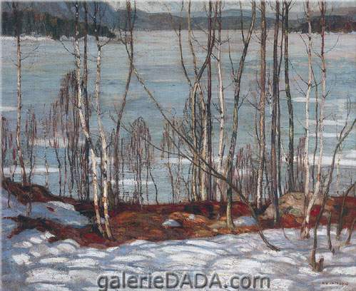 Alexander Y. Jackson, Frozen Lake Early Spring Algonquin Park Fine Art Reproduction Oil Painting