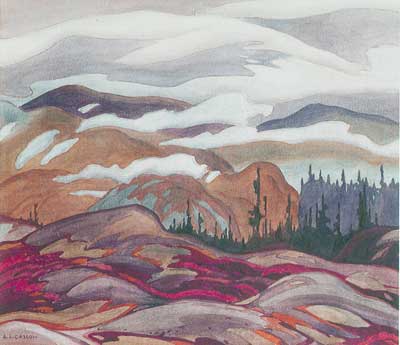 Alfred J. Casson, Fog Lifting Fine Art Reproduction Oil Painting