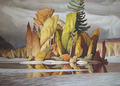 Alfred J. Casson, Little Island Fine Art Reproduction Oil Painting