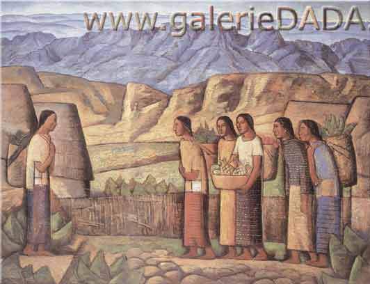 Alfredo Ramos Martinez, En Valle de Mexico Fine Art Reproduction Oil Painting