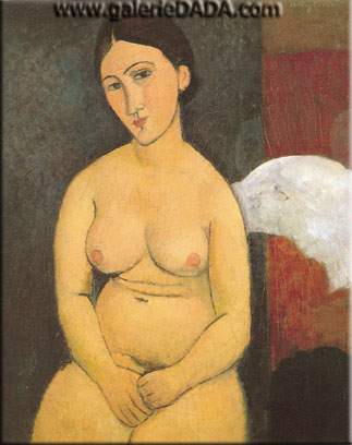 Amedeo Modigliani, Seated Nude (2) Fine Art Reproduction Oil Painting