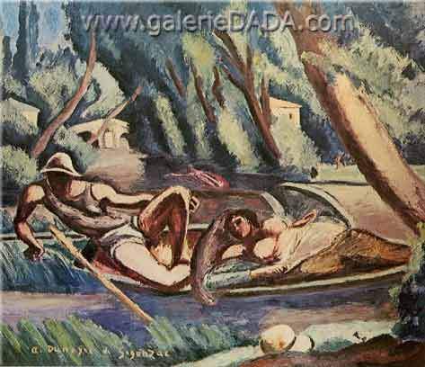 Andre Dunoyer de Segonzac, The Seated Bather Fine Art Reproduction Oil Painting