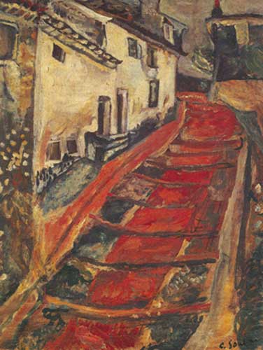 Chaim Soutine, Red Stairway at Cagnes Fine Art Reproduction Oil Painting