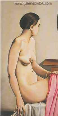 Christian Schad, Girl in Mirror  Fine Art Reproduction Oil Painting