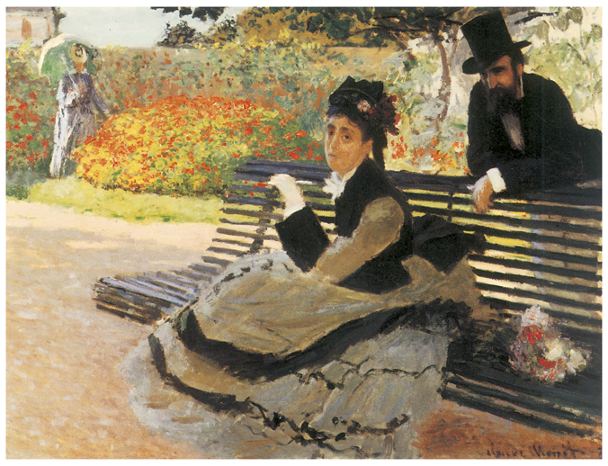 Madame Monet on a Garden Bench