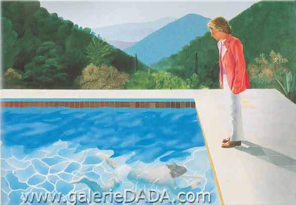 David Hockney, Portrait of an Artist Fine Art Reproduction Oil Painting