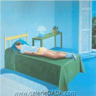 David Hockney, The Room Tarzana Fine Art Reproduction Oil Painting