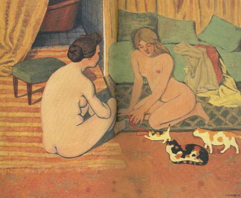 Felix Vallotton, Women with Cats Fine Art Reproduction Oil Painting