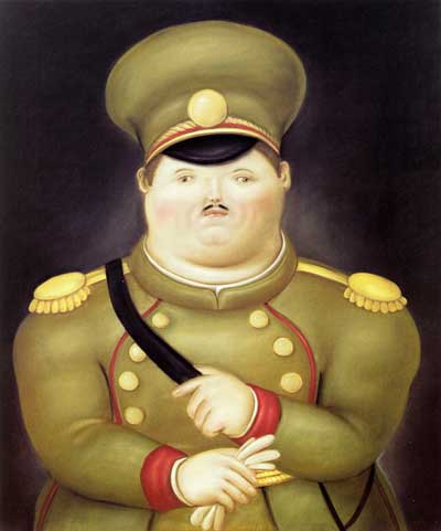 Fernando Botero, The Captain Fine Art Reproduction Oil Painting