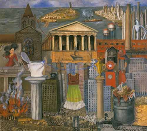 Frida Kahlo, The Bride Frightened at Seeing Life Opened Fine Art Reproduction Oil Painting