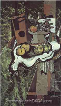 Georges Braque, Fruit on a Tablecloth Fine Art Reproduction Oil Painting