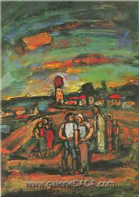 Georges Rouault, Twilight (Ile de France) Fine Art Reproduction Oil Painting