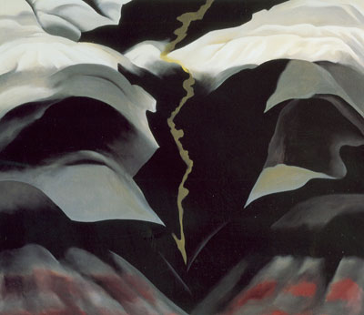 Georgia OKeeffe, Black Place III Fine Art Reproduction Oil Painting