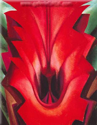 Georgia OKeeffe, Inside Red Canna Fine Art Reproduction Oil Painting