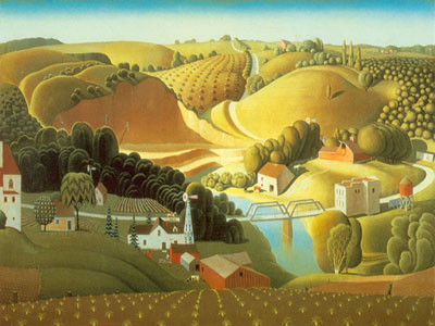 Grant Wood, Stone City, Iowa Fine Art Reproduction Oil Painting