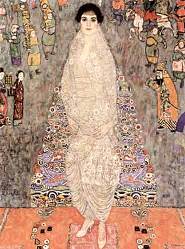 Gustave Klimt, Portrait of Baroness Elisabeth Bachofen-Echt Fine Art Reproduction Oil Painting