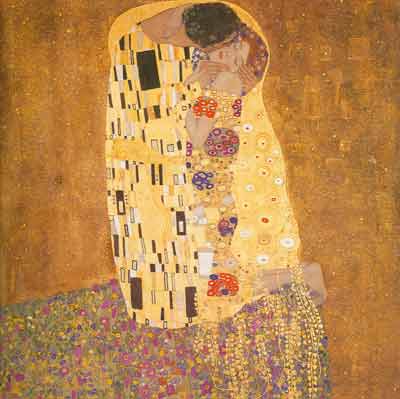 Gustave Klimt, The Kiss Fine Art Reproduction Oil Painting