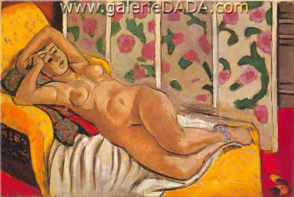 Henri Matisse, Yellow Odalisque Fine Art Reproduction Oil Painting