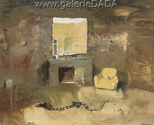 Ignacio Iturria, Sofa Amarillo Fine Art Reproduction Oil Painting