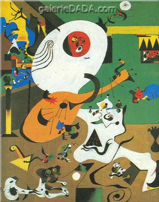 Joan Miro, Dutch Interior I Fine Art Reproduction Oil Painting