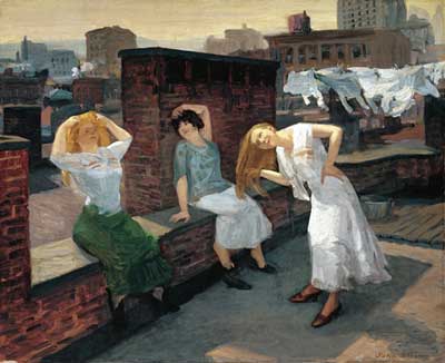 Sunday, Women Drying Their Hair