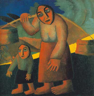 Peasant Woman with Buckets and a Child