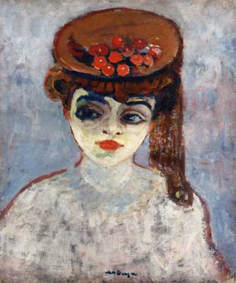 Kees van Dongen, Hat with Cherries Fine Art Reproduction Oil Painting