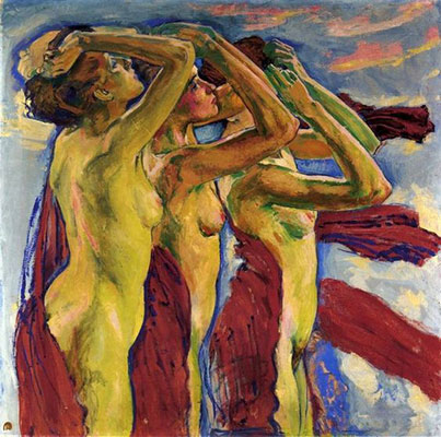 Koloman Moser, The Three Graces Fine Art Reproduction Oil Painting