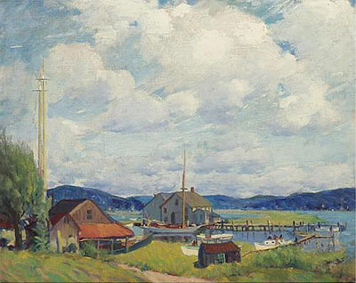 Leon Kroll, Along the Shore Fine Art Reproduction Oil Painting