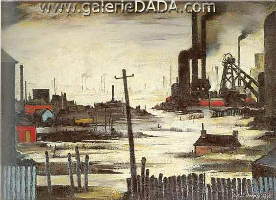 L.S. Lowry, River Wear at Sunderland Fine Art Reproduction Oil Painting