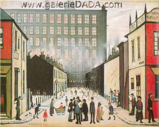 L.S. Lowry, Street Scene Fine Art Reproduction Oil Painting