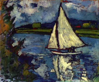 Maurice de Vlaminck, White Sailboat at Chatou Fine Art Reproduction Oil Painting