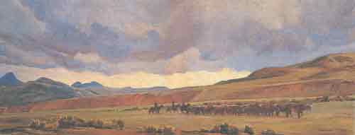 Maynard Dixon, Storm of the Tehachapi Fine Art Reproduction Oil Painting