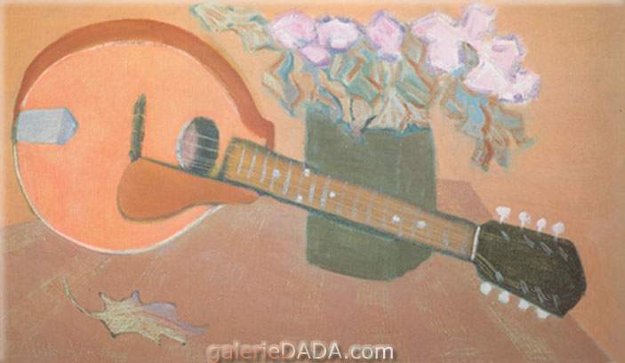 Mandolin with Flowers