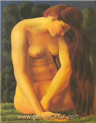 Moise Kisling, Large Red Nude on a Sofa Fine Art Reproduction Oil Painting