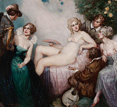 Norman Lindsay, River Nymphs Fine Art Reproduction Oil Painting