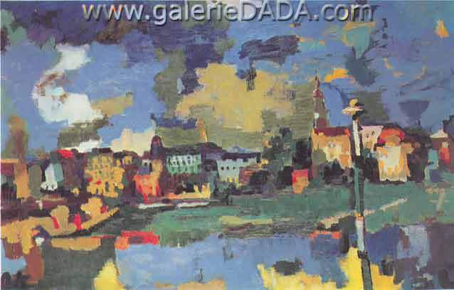 Oscar Kokoschka, Dresden-Neustadt IV Fine Art Reproduction Oil Painting