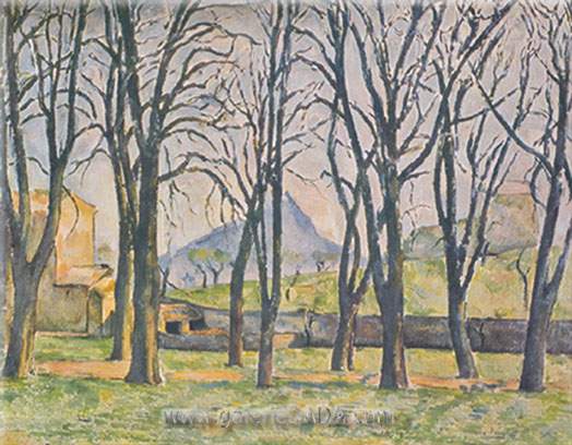 Paul Cezanne, Chestnut Trees at the Jas de Bouffan Fine Art Reproduction Oil Painting