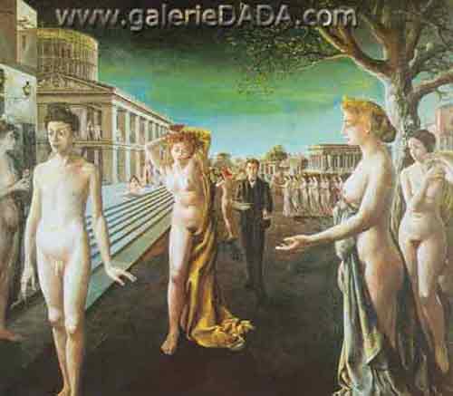 Paul Delvaux, Dawn over the City Fine Art Reproduction Oil Painting