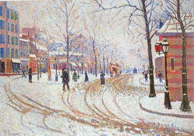 Snow, Boulevard de Clichy, Paris