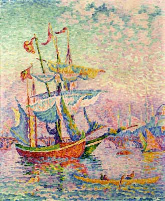 Paul Signac, Le Corne d Or, Le Pont Fine Art Reproduction Oil Painting