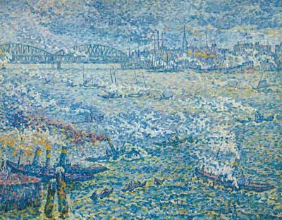 Paul Signac, Steamboats, Rotterdam Fine Art Reproduction Oil Painting