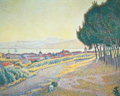 Paul Signac, The Town at Sunset, Saint Tropez Fine Art Reproduction Oil Painting