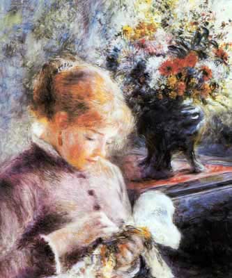 Young Woman Sewing