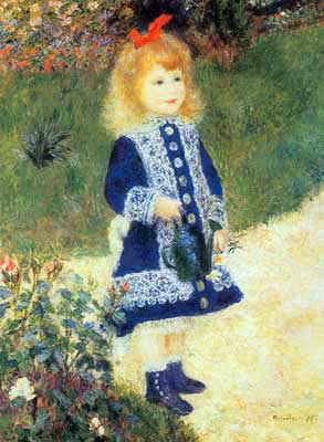 Pierre August Renoir, Little Girl with a Watering Can Fine Art Reproduction Oil Painting