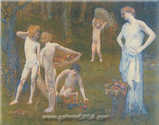 Pierre Puvis de Chavannes, Autumn Fine Art Reproduction Oil Painting